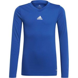 adidas TEAM BASE LONG SLEEVE TEE Juniorské fotbalové triko, modrá, velikost obraz