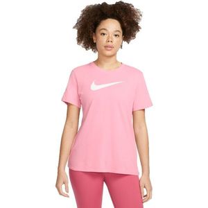 Nike NK DF TEE SWOOSH Dámské tričko, růžová, velikost S obraz