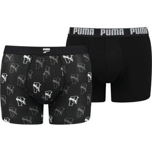 Puma MEN CAT AOP BOXER 2P Pánské boxerky, černá, velikost obraz
