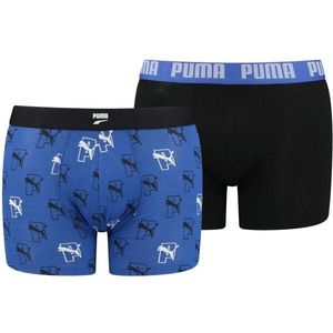 Puma MEN CAT AOP BOXER 2P Pánské boxerky, modrá, velikost obraz