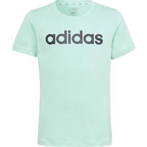 adidas LINEAR TEE Dívčí tričko, světle zelená, velikost obraz