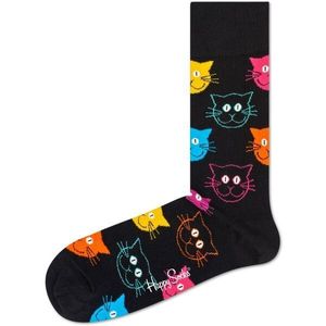 HAPPY SOCKS CAT Klasické ponožky, černá, veľkosť 41-46 obraz