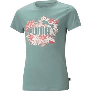 Puma ESSENTIALS+ FLOWER POWER TEE Dívčí triko, zelená, velikost obraz