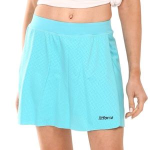 Fitforce RENDA Dámská běžecká sukně 2 v 1, tyrkysová, velikost obraz