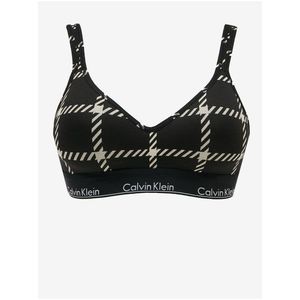 Černá kostkovaná braletka Calvin Klein Underwear obraz