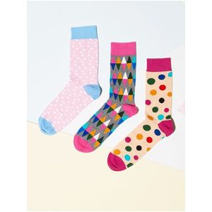Sada tří párů dámských vzorovaných ponožek ZOOT.lab obraz