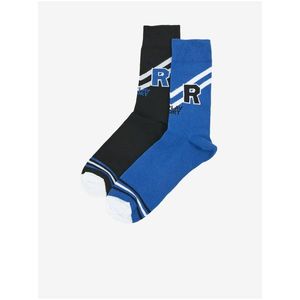 Sada dvou párů pánských ponožek v černé a modré barvě Replay obraz