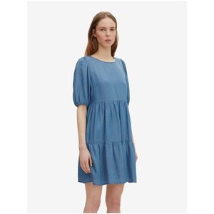 Modré dámské krátké šaty Tom Tailor Denim obraz