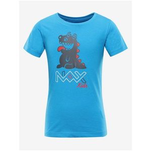 Modré dětské tričko s potiskem NAX Lievro obraz