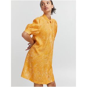 Oranžové dámské košilové šaty ICHI obraz