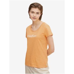 Oranžové dámské žíhané tričko Tom Tailor Denim obraz