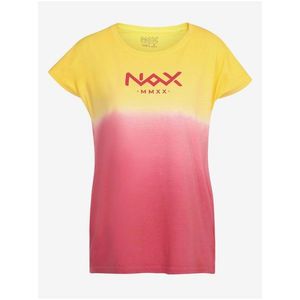Žluto-růžové dámské tričko NAX KOHUJA obraz