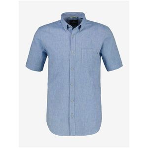 Modrá pánská košile s krátkým rukávem LERROS obraz