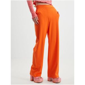 Oranžové dámské široké kalhoty VERO MODA Lis Cookie obraz