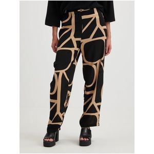 Béžovo-černé dámské vzorované kalhoty ONLY Ava obraz