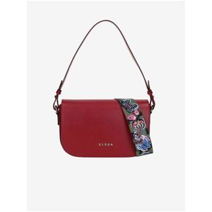 Červená dámská kožená kabelka ELEGA Farfalle obraz