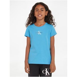 Modré holčičí tričko Calvin Klein Jeans obraz