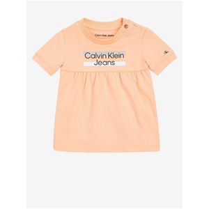 Oranžové holčičí šaty Calvin Klein Jeans obraz