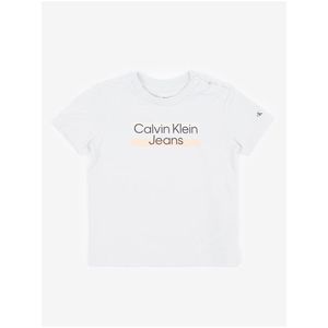 Světle šedé dětské tričko Calvin Klein Jeans obraz