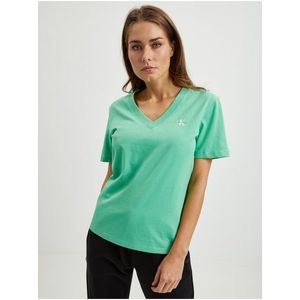 Světle zelené dámské tričko Calvin Klein Jeans obraz