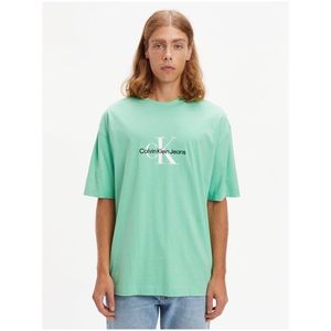 Světle zelené pánské oversize tričko Calvin Klein Jeans obraz