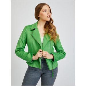 Zelená dámská koženková bunda v semišové úpravě ORSAY obraz