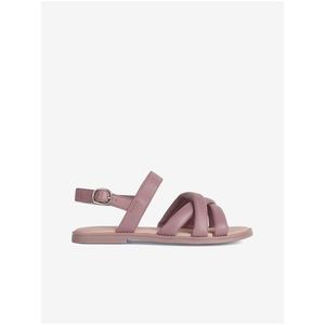 Růžové dámské kožené sandály Geox obraz