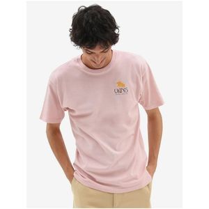Světle růžové pánské tričko VANS Sunset Dual Palm Vintage SS Tee obraz