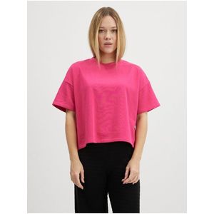 Tmavě růžové dámské basic tričko Pieces Chilli obraz