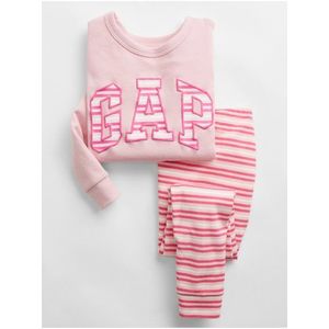 Růžové holčičí pruhované pyžamo GAP obraz