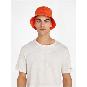 Oranžový pánský klobouk Tommy Hilfiger Flag Bucket obraz