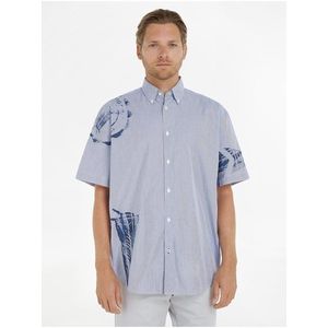 Modrá pánská vzorovaná košile Tommy Hilfiger obraz