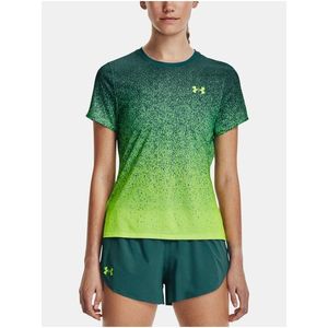 Zelené dámské vzorované sportovní tričko Under Armour Rush Cicada obraz