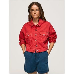Červená dámská džínová bunda Pepe Jeans obraz