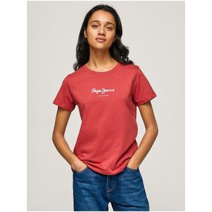 Červené dámské tričko Pepe Jeans obraz