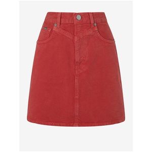 Červená dámská džínová sukně Pepe Jeans obraz