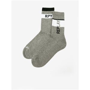 Sada dvou párů šedých pánských ponožek Replay obraz