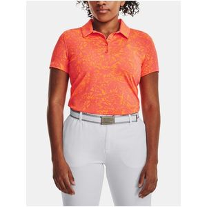 Oranžovo-růžové dámské vzorované sportovní polo tričko Under Armour UA Playoff Printed SS Polo obraz