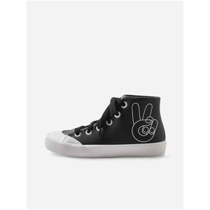 Bílo-černé holčičí kotníkové tenisky Reima Peace High Top obraz