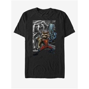 Černé unisex tričko Rocket Strážci Galaxie ZOOT.FAN Marvel obraz