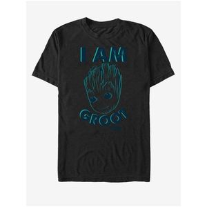 Černé unisex tričko I Am Groot Strážci Galaxie ZOOT.FAN Marvel obraz