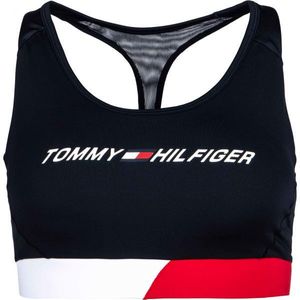 Tommy Hilfiger MID INTENSITY CB RACER BRA Dámská sportovní podprsenka, tmavě modrá, velikost obraz