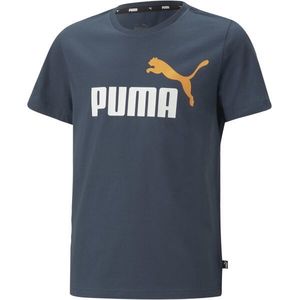 Puma ESSENTIALS+2 COL LOGO TEE Dětské triko, tmavě modrá, velikost obraz