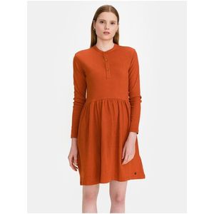 Oranžové dámské žebrované krátké šaty SuperDry Jersey obraz