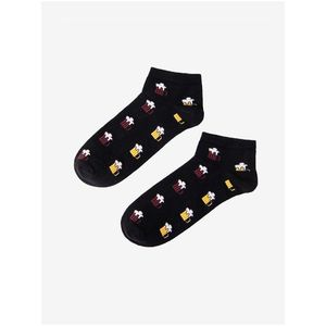 Černé pánské vzorované ponožky Ombre Clothing obraz