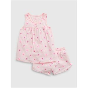 Světle růžové holčičí vzorované pyžamo GAP obraz