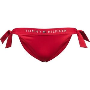 Tommy Hilfiger TH ORIGINAL-SIDE TIE CHEEKY BIKINI Dámský spodní díl plavek, červená, velikost obraz