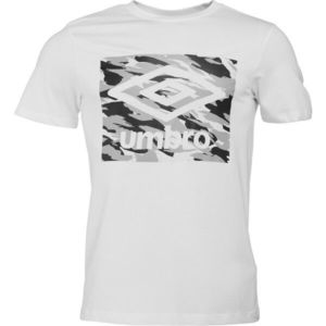 Umbro CAMO BOX LOGO GRAPHIC TEE Pánské triko, bílá, velikost obraz