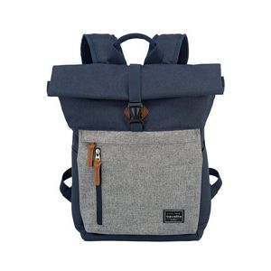 Batoh Travelite Basics Roll-up Backpack Navy/Grey obraz