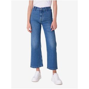 Modré dámské zkrácené flared fit džíny Calvin Klein Jeans obraz